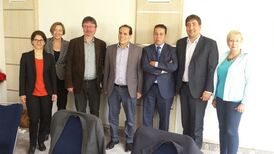 Inka zusammen mit den beiden Islamismus-Experten, dem Landtagskollegen Sören Kosanke sowie Organisatoren und Teilnehmern